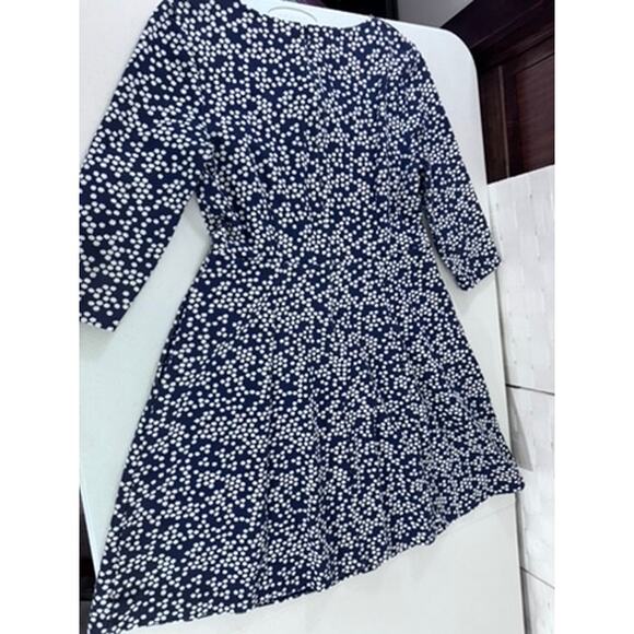 "BODEN" Navy Print Mini Dress SZ 10p Women's Dress Office Work Wear  Summer - Picture 8 of 9